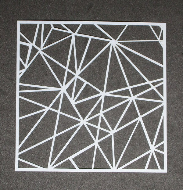 Stencil 6x6inch Triangles gone Mad