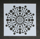 Stencil 6x6inch Exploding Dots