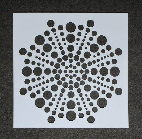 Stencil 6x6inch Exploding Dots