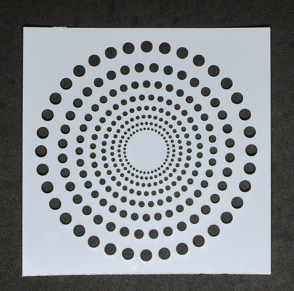 Stencil 6x6inch Ring of Dots