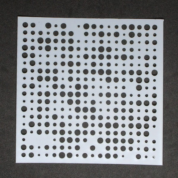 Stencil 6x6inch Mixed Up Sized Dots