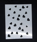 Stencils Medium Scattered Hearts