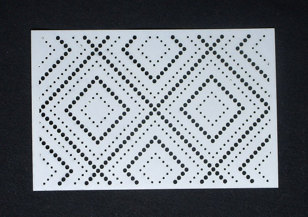 Stencil 6 x 4 inch Tiny Diamond Dots