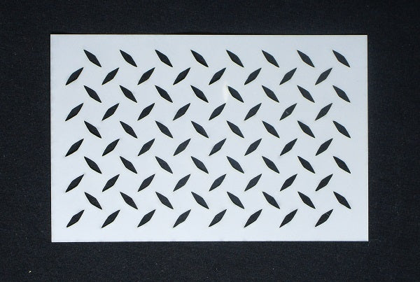 Stencil 6 x 4 inch Checker Plate
