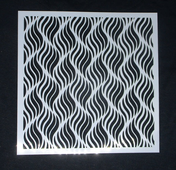 Stencil Repeating Waves