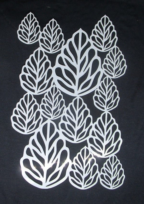 Stencil A4 Scattered Leaves Mask