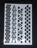 Stencil A4 Borders Tribal