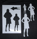 Stencil & Mask A4 Girl Hands on Hips Large