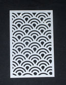 Stencil 6 x 4 Rainbow Scallops