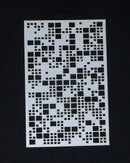 Stencil 6 x 4 Small Squares Distressed