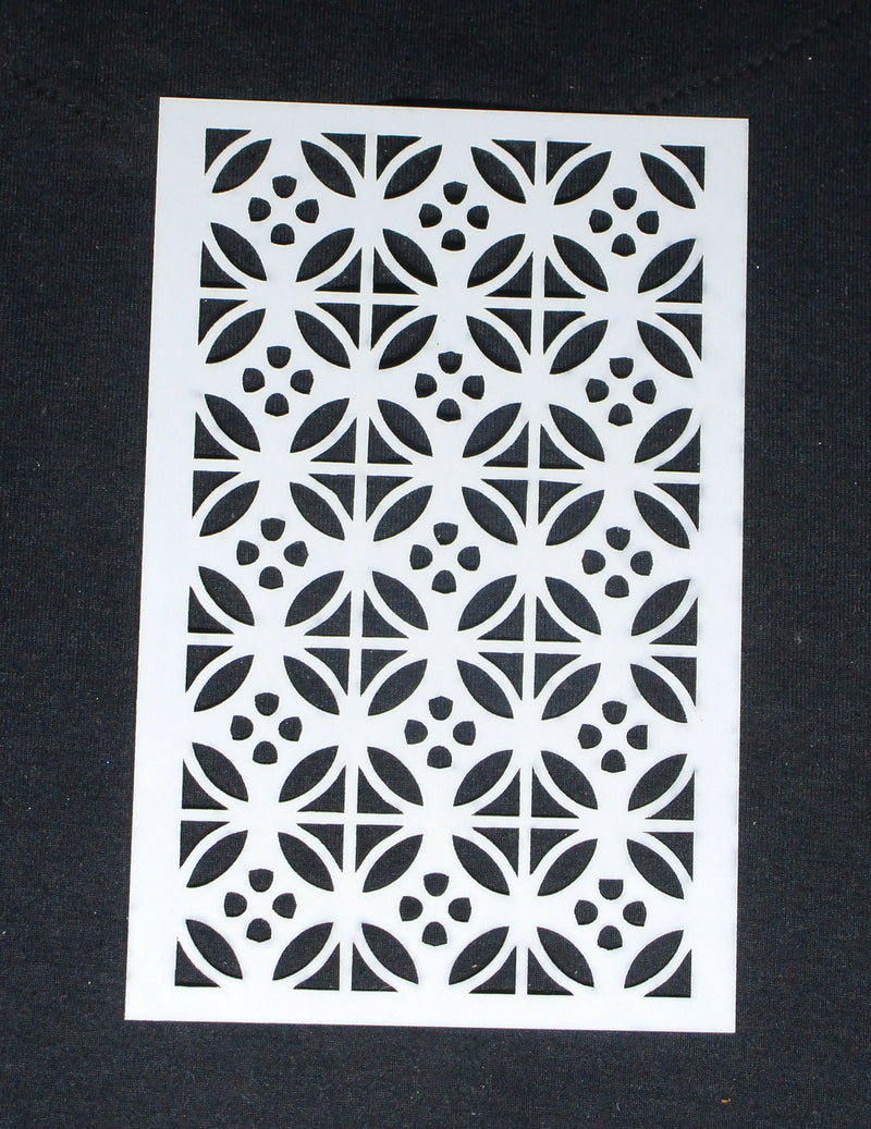 Stencil 6 x 4 Flower Mosaic Floor tiles