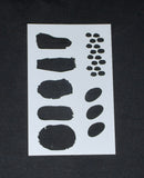 Stencil 6 x 4 Paint Splats and Marks Design B