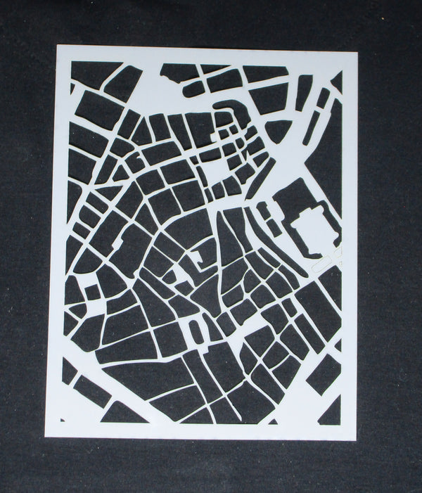 Stencil 6 x 8 City Map