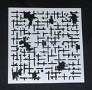 Stencil 8 x 8 Distressed Grid and Splats