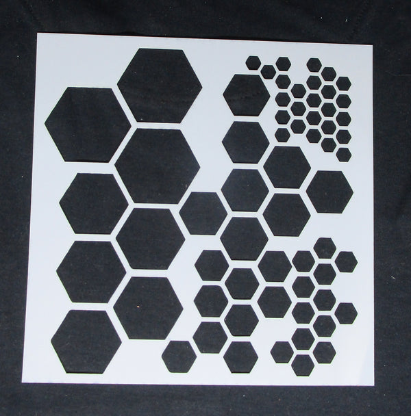 Stencil 8 x 8 Hexagons