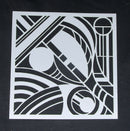 Stencil 8 x 8 Abstract Shapes with Circle