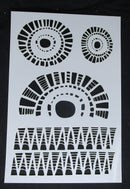 Stencil A4 Tribal Circles