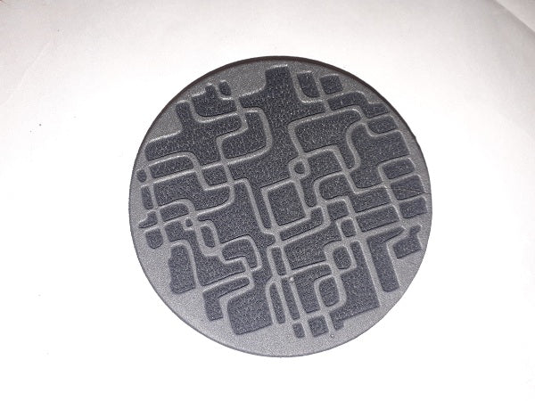 Foam Stamp Circle w Squiggle Lines