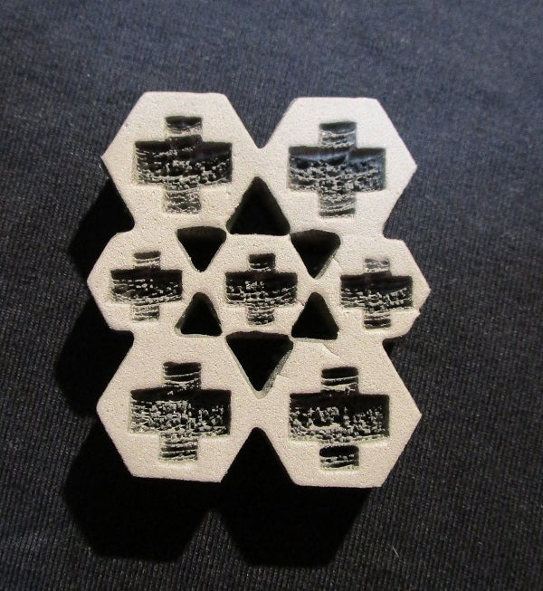 Foam Stamps Plus and Hexagons Small