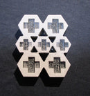 Foam Stamps Plus and Hexagons Large