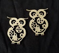 Chipboard Small Owls with Cogs