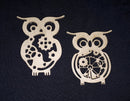 Chipboard Medium and Small Owls with Cogs