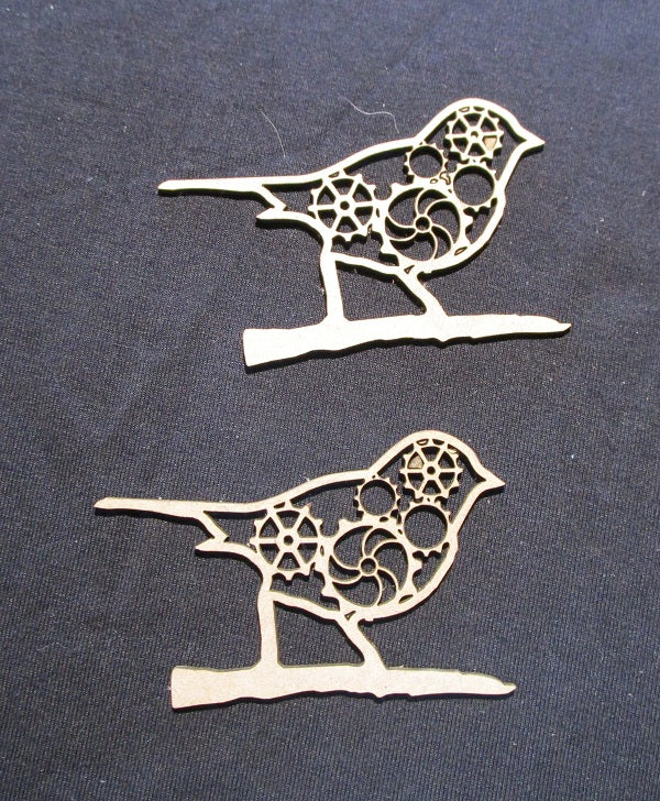 Chipboard Bird with Cogs