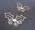 Chipboard Christmas Holly Swirls Large and Small