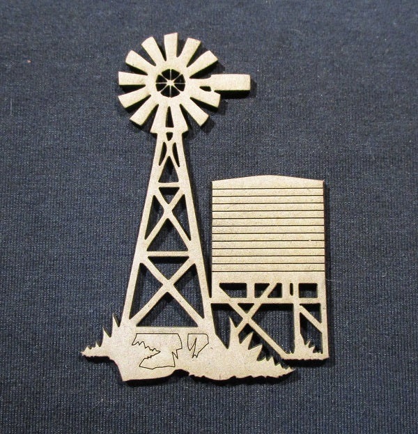Chipboard Chipboard Windmill and Water Tank Large