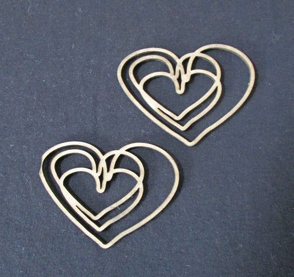 Chipboard Heart Squiggles Small