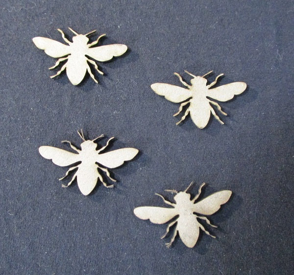 Chipboard Bees Small