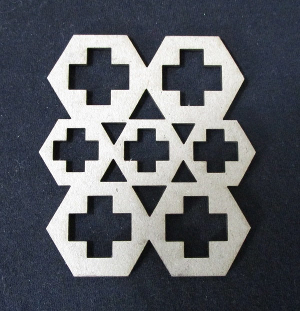 Chipboard Hexagon Cluster Large