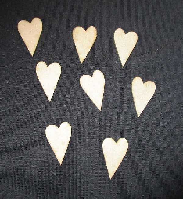 chipboard Hearts Primitive Mini