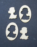 Chipboard Cameo Frame and Person