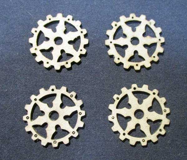 Chipboard fancy Cogs 6 Sprockets