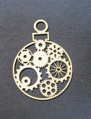 Chipboard Christmas Baubles Cogs Large