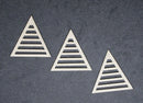 Chipboard Pattern Triangles Lines Small Set of 3