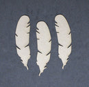Chipboard Feathers Pack of 3