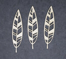 Chipboard Abstract Feathers/Leaves