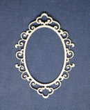 Chipboard Lacey Oval Frame Small