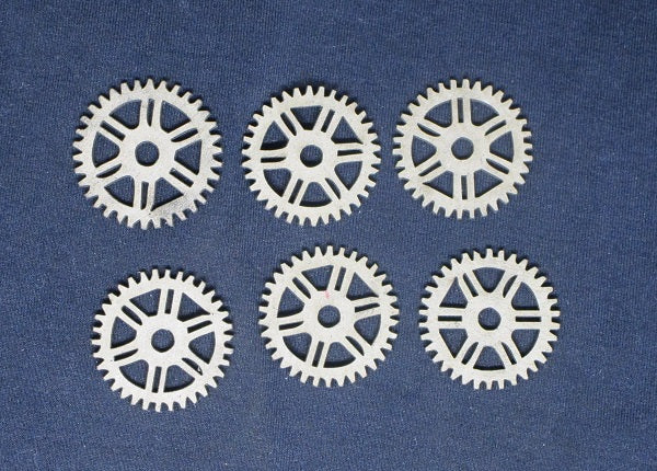 Chipboard Cogs Medium Double Sprocket Set of 6