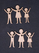 Chipboard Trio of Children Small