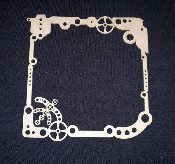Chipboard Frame Assorted Cog Parts with Dragonfly