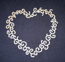 Chipboard Frame Heart with Swirls