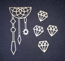 Chipboard Diamond Drops and Diamonds