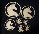Chipboard Circle Unicorns