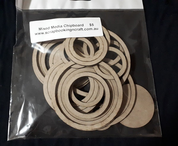 Chipboard Assorted Chipboard Circle Frames