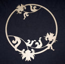 Chipboard Circle with Florals