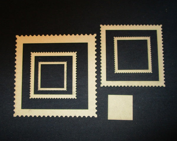 Chipboard Frame Postage Stamp