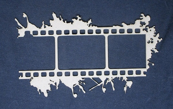 Chipboard Film Strip with Distressed Splat Edges